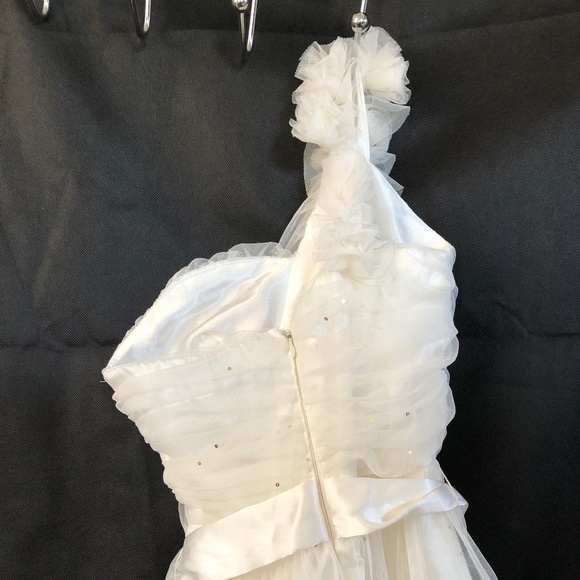 Tulle Layered Dress Off Shoulder SZ 4 Laura Petites - Picture 4 of 12